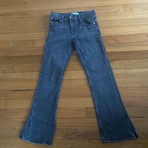 Zara Washed black flare jeans size 11/12 girls